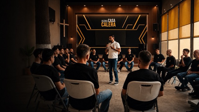 Sesión terapéutica grupal en Clínica Casa Calera